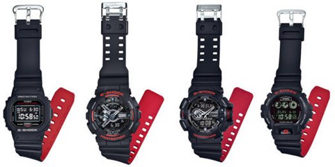 G-Shock Black and Red (HR) Series